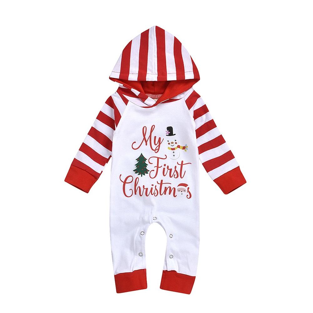 Pelele a rayas con dibujos y letras de Navidad para bebé, niño y niña, mono, ropa de manga larga, traje de invierno para bebé, ropa de Navidad: 24 meses