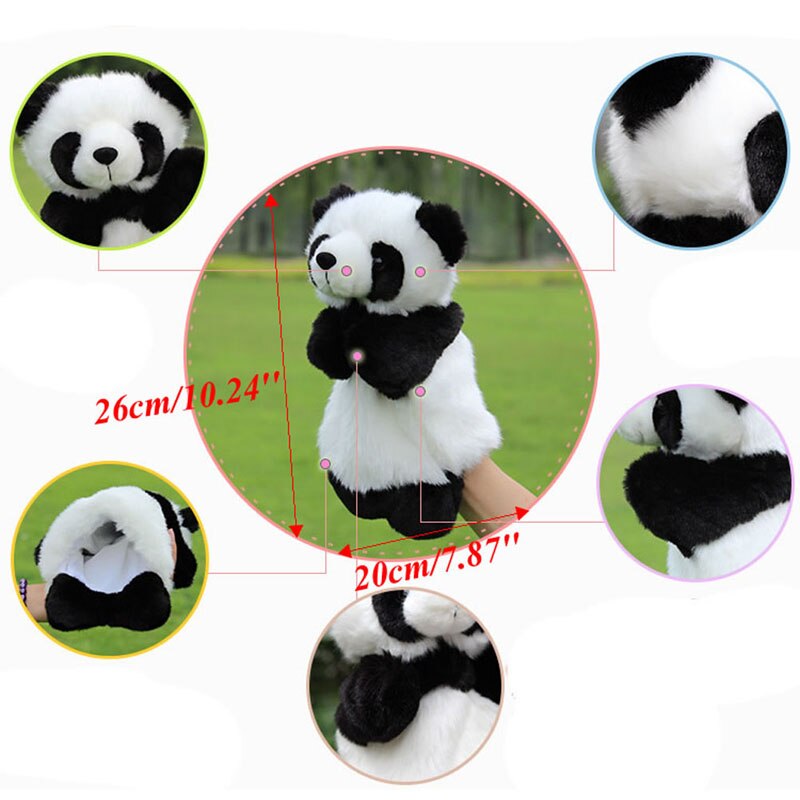 Panda Hand Puppet Baby Kids Plush Doll Educational Toys Preschool Kindergarten