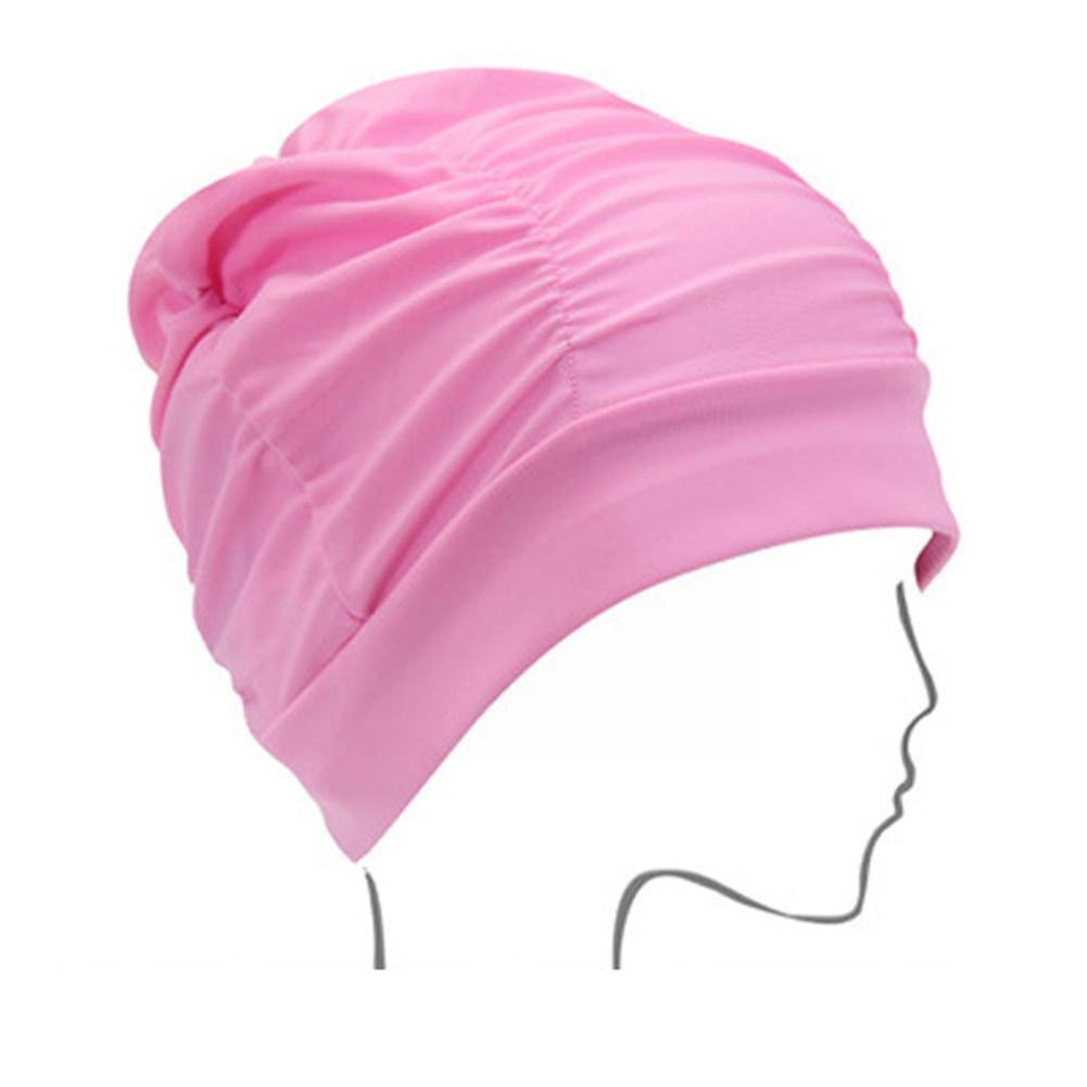 Adults High Elastic Swimming Caps Men Women Waterproof Caps Ears Swimming Pool Hair Diving Swimming Protect Cap Hat Large L E0E5