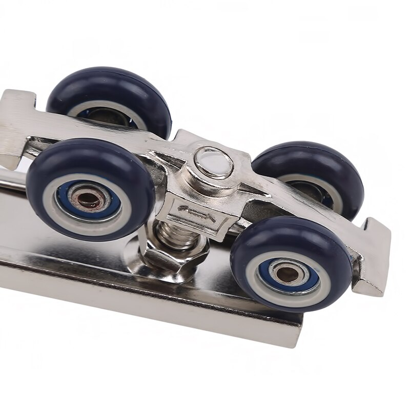 Deur Opknoping Ronde Glazen Hardware Katrol Opknoping Mute Rail Wiel Balkon Schuifdeuren Kast