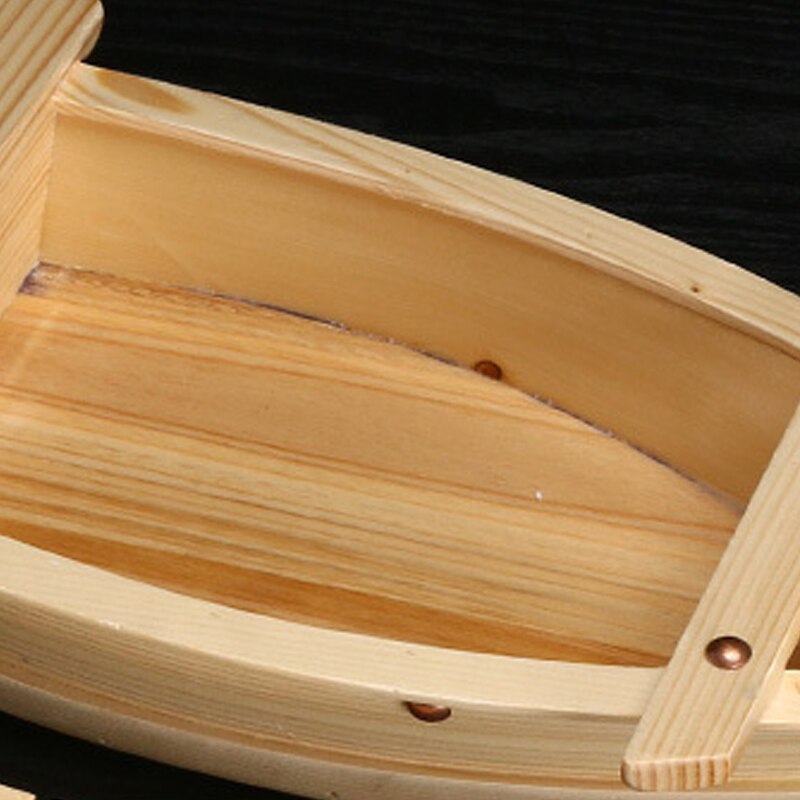 Barco de bambú para Sushi, plato de cocina japonesa y coreana Sashimi, vajilla de madera de bambú, utensilios de cocina ecológicos creativos
