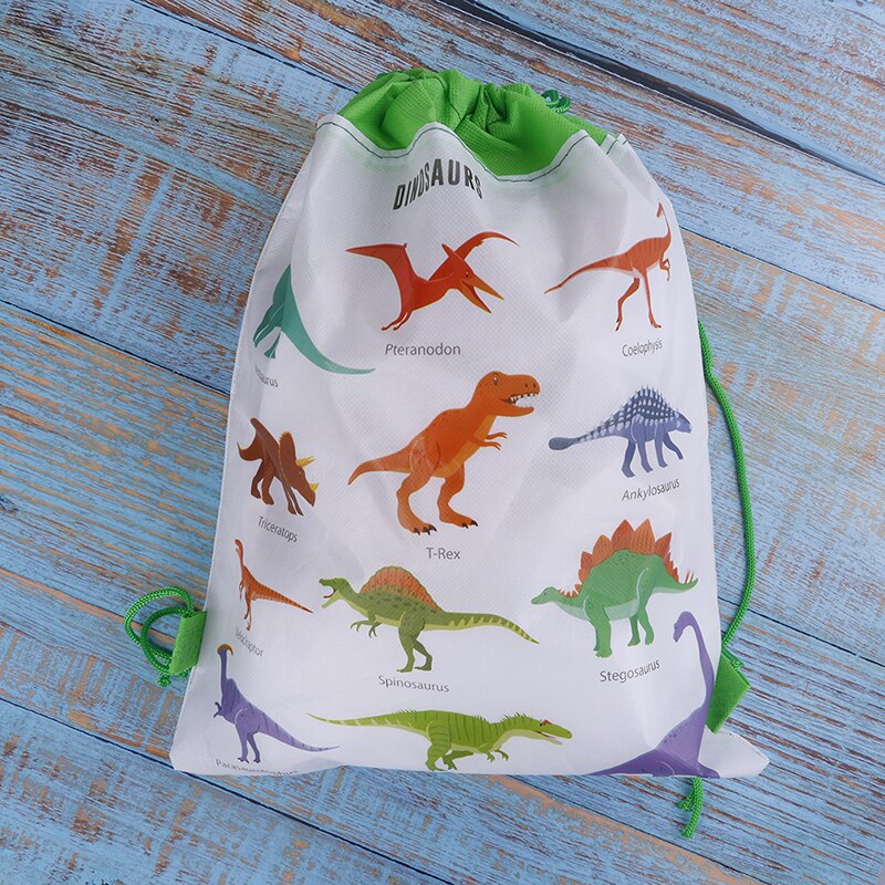 Dinosaur Drawstring Bag For Travel Storage Package Cartoon School Backpacks Children Birthday Party Favors