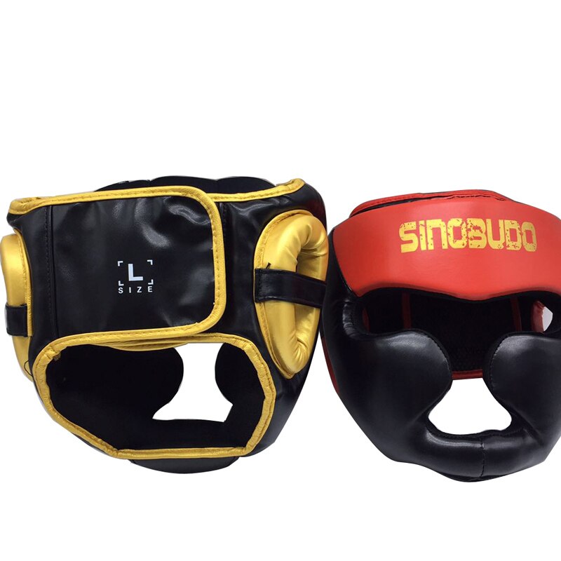 Casco de boxeo cerrado para hombre y mujer, Protector de cabeza ajustable para entrenamiento de boxeo, MMA, Muay Thai, Kick Sanda