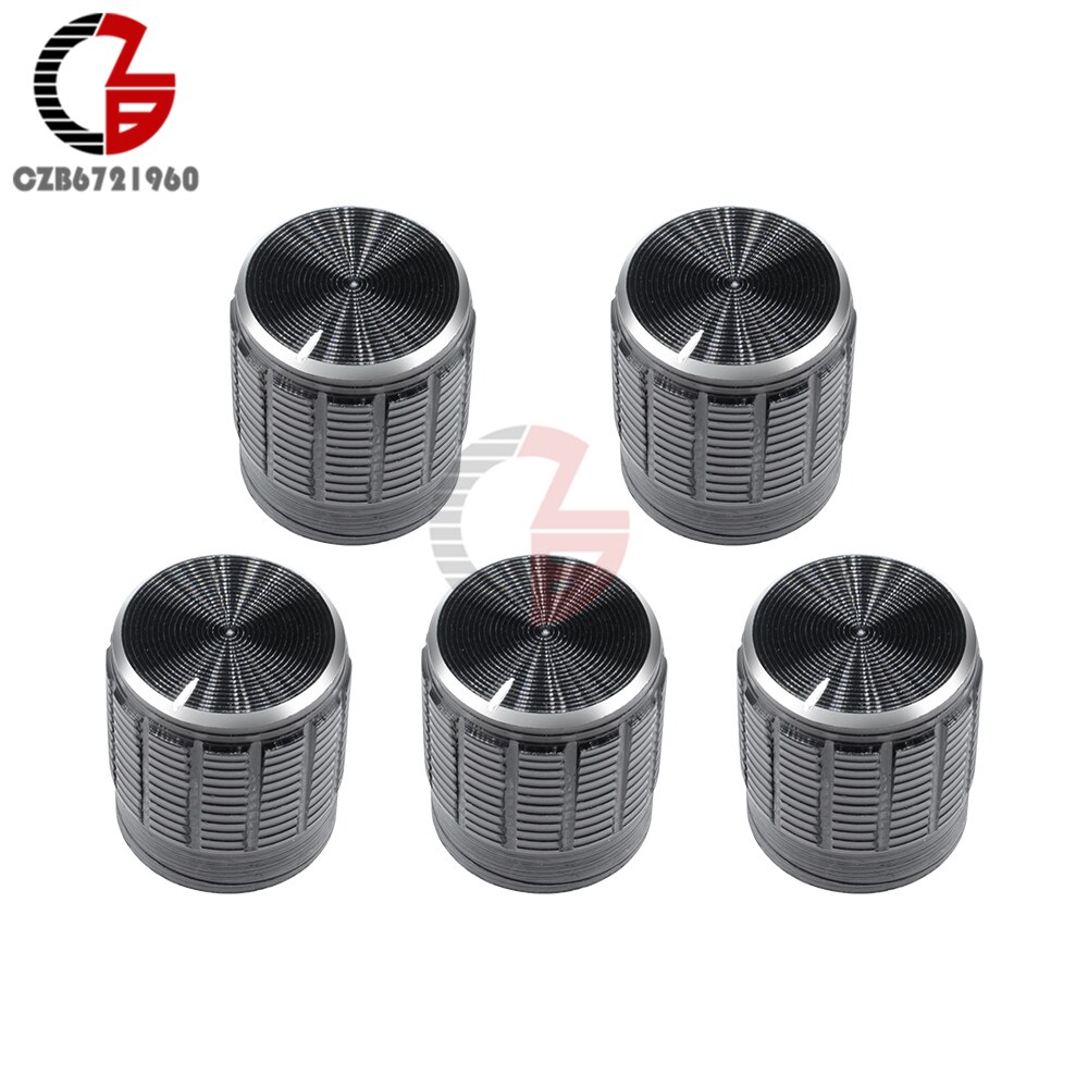 10 sztuk przydatne pokrętła regulacji głośności dla 6mm Dia wałek radełkowany potencjometr