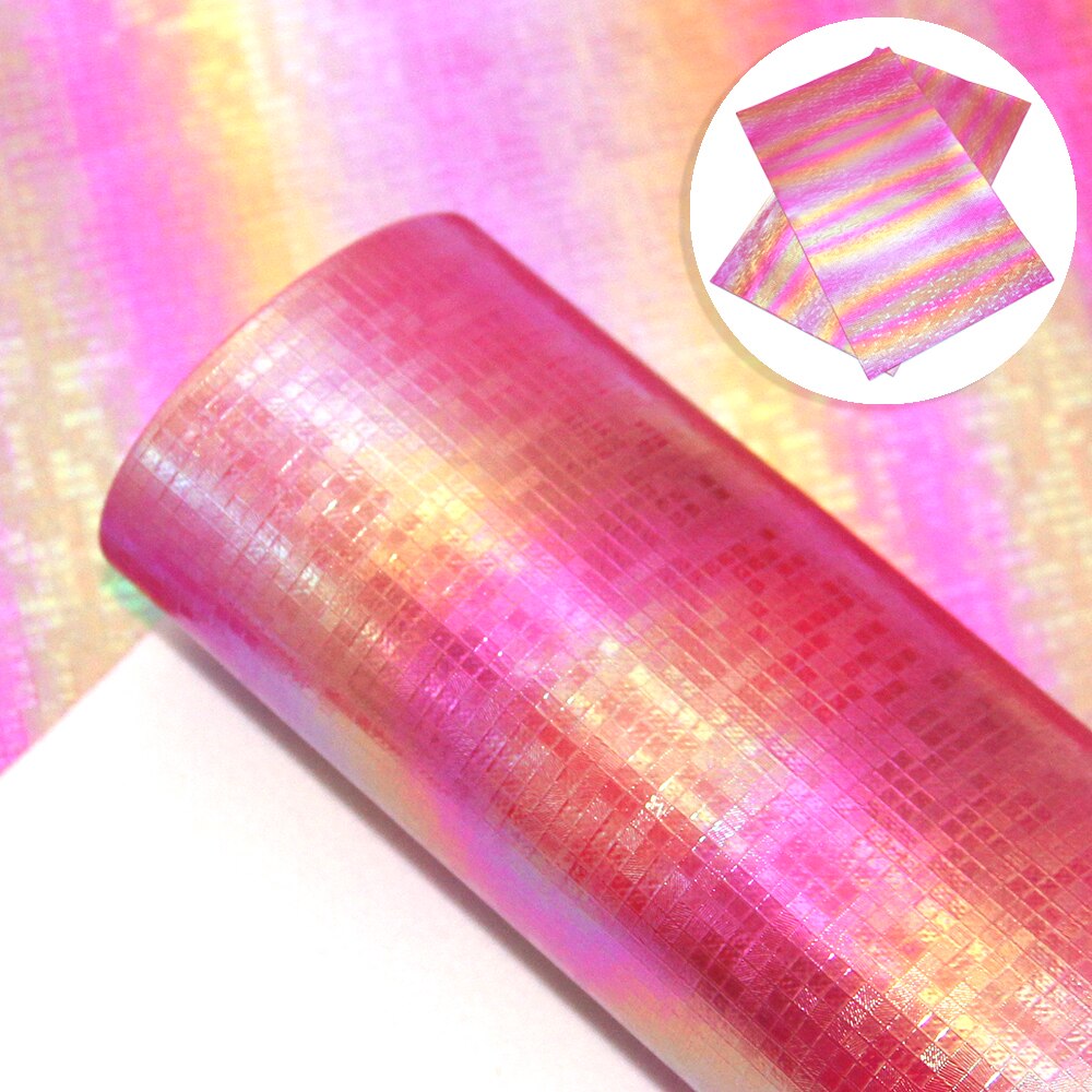 20*34cm plaid iriserende vinyl stof kunstlæder stof ark til at gøre øreringe hårbuer ,1 yc 8220: 1095769002