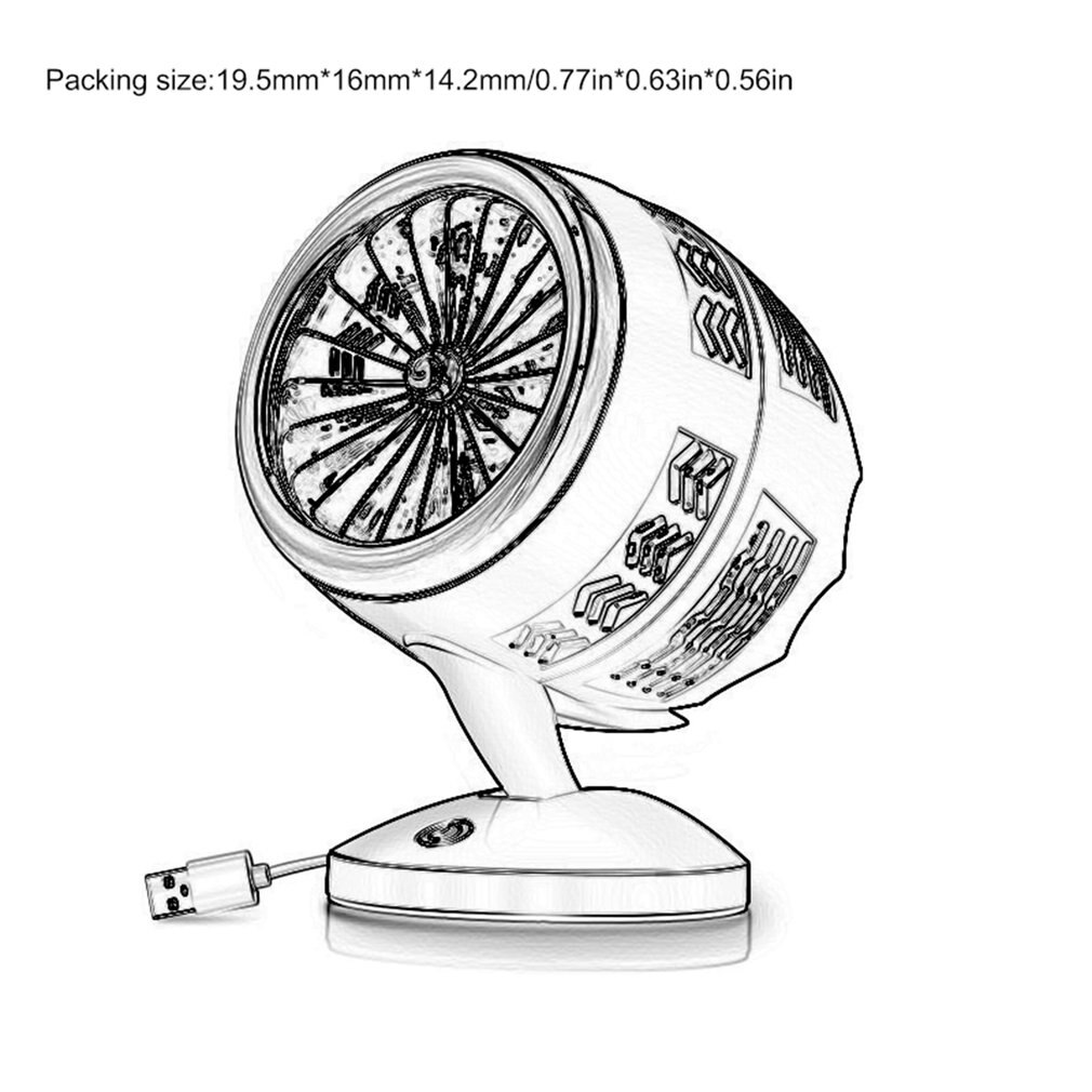 Air Conditioner Mute Convection Air Circulation Desktop Mini Fan Portable Small Fan Double Leaf Turbo Fan Portable Durable