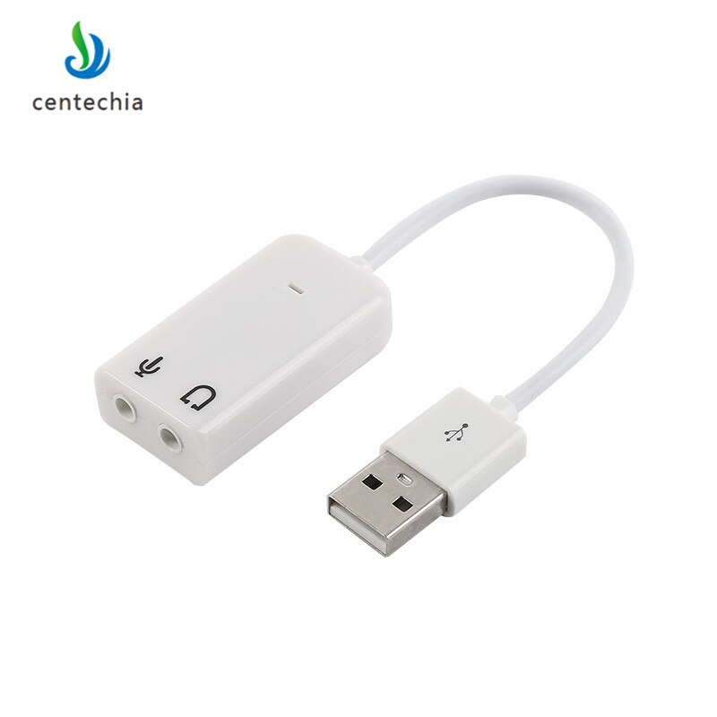 Centechia USB 2.0 Sound Card Virtual 7.1 Channel Audio 3D Adapter With Cable Line for Notebook Laptop Speaker Box: Default Title