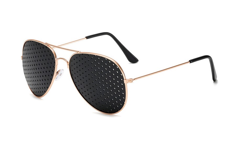 Cycling Eyewear Black Unisex Vision Care Pin hole Sunglass Eye Training Glass Pinhole Eyesight Improve plastic Eye Fitness: Pink