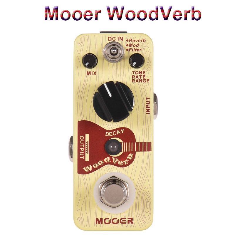Mooer Guitar Effect Pedal mooer Black Secret Micro Mini Distortion Electric Guitar Pedal True Bypass For Guitar Accessories: Mooer WoodVerb