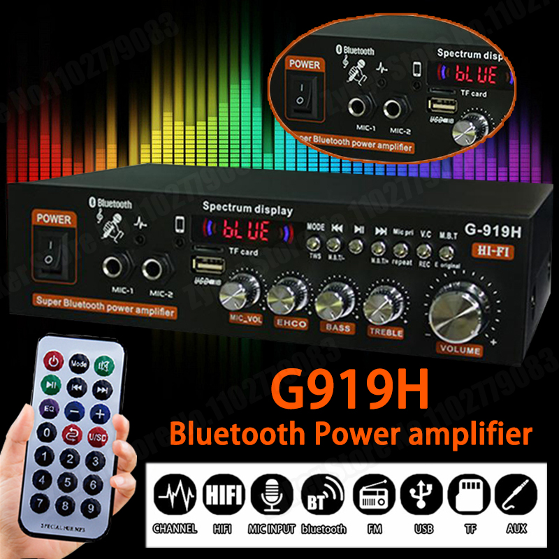 G919H AK45 Bluetooth 5.0 Amplificatore Audio 2.0CH Amplificatori di potenza Subwoofer Ciao-Fi Amplificatore Audio Amplificatore stereo Ricevitore FM USB