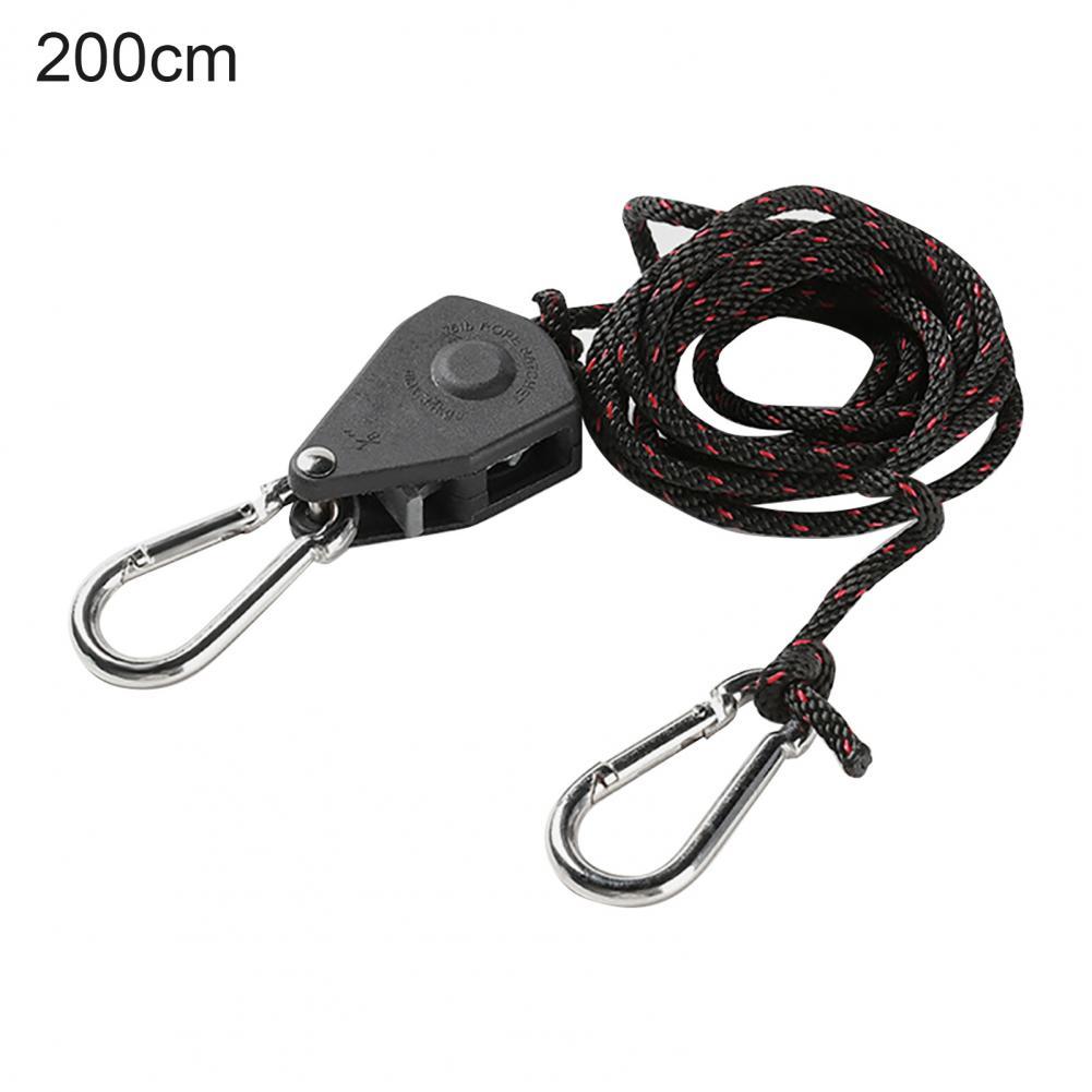 Sturdy Pulley Wheel Solid Adjustable Lightweight Pulley Sling Lifting Rope Hook Ratchet Load:  2M