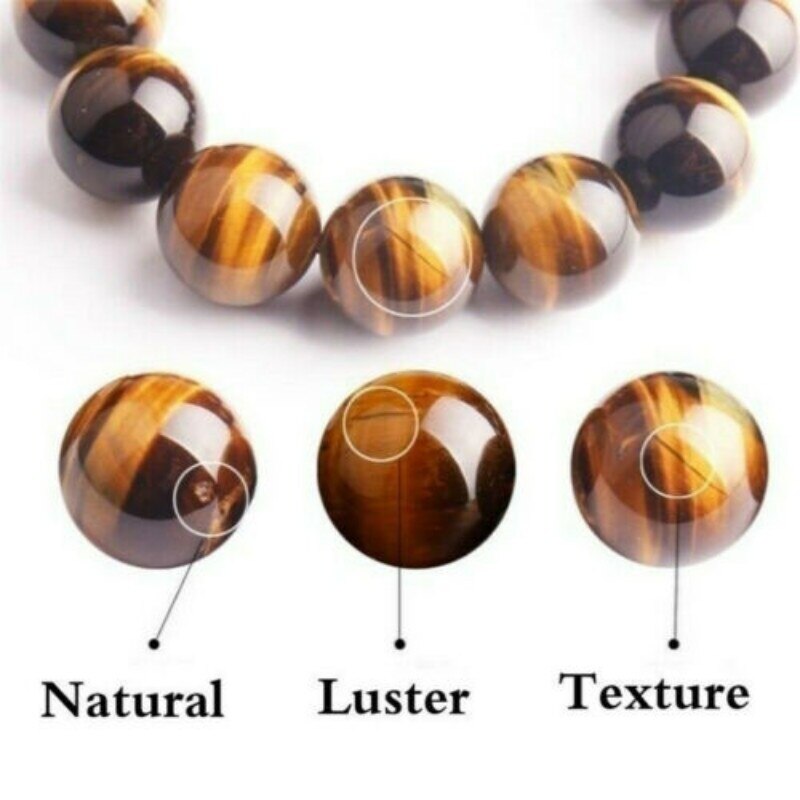 6/8/10/12Mm Natuurlijke Tiger Eye Crysta Kralen Stone Armbanden Voor Mannen Vrouwen Natuurlijke Kraal armband Boeddha Ketting Armbanden Unisex