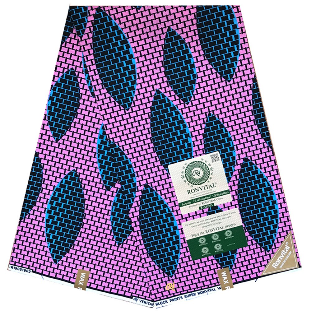 100%  katoenen afrikaanse stoffen originele afrikaanse printstof voor trouwjurkweefsel afrikaanse waxstof: Roze