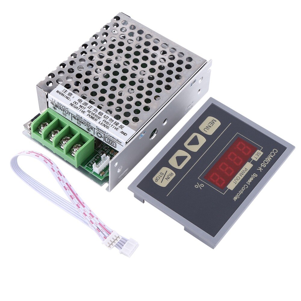 DC 12V-80V Motor Speed Controller PWM Motor Soft Starter Governor Motor Speed Control Module With Digital Display Panel Meter