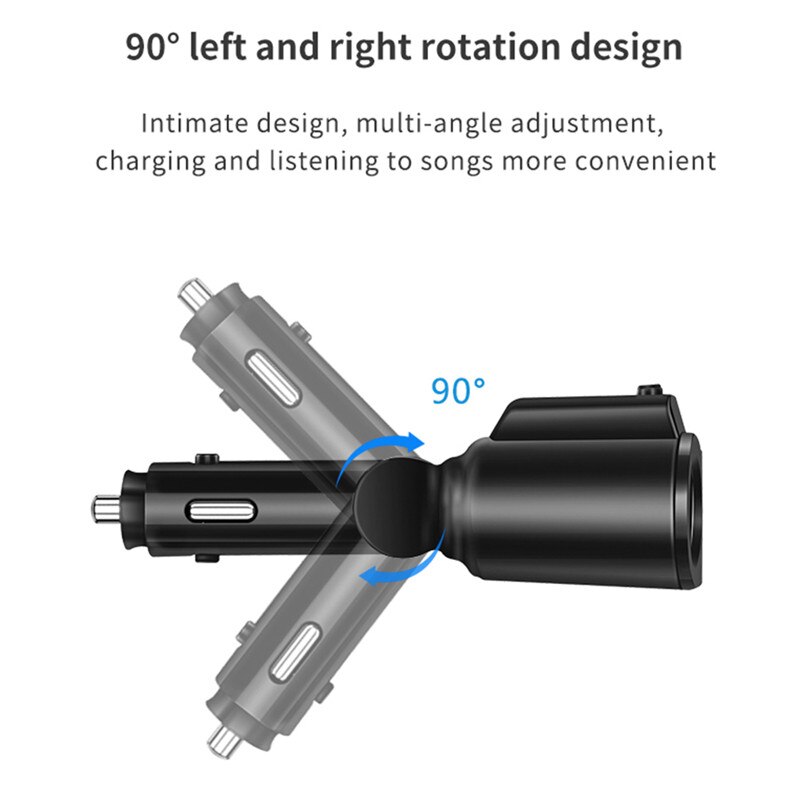 Uslin 120W Fm-zender Bluetooth 5.0 Handsfree Car Kit Audio MP3 Speler QC3.0 QC4.0 5A Snelle Charger Auto Fm modulator