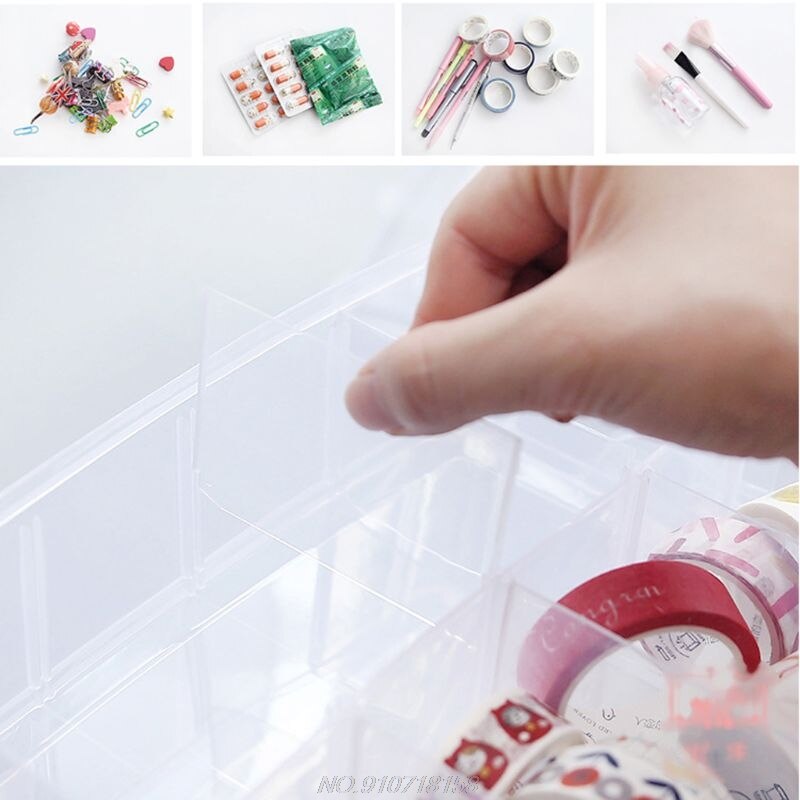 Transparent Portable Large Jewelry Organizer Storage Box Container Case Display N16 20