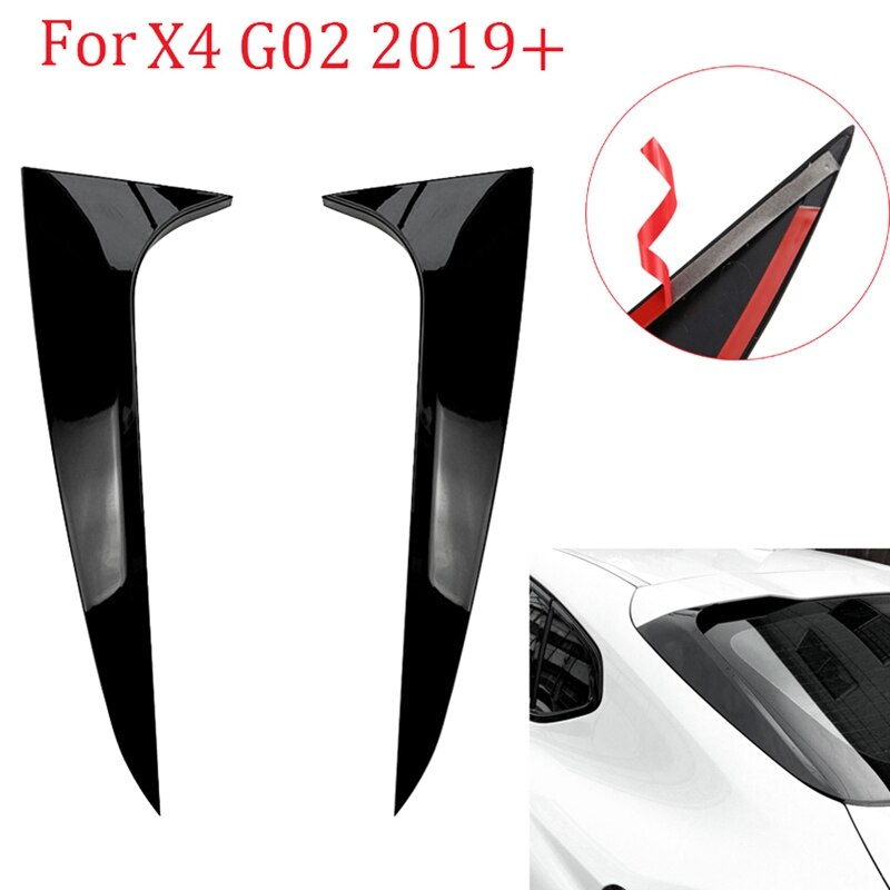 Car Rear Window Side Spoiler Trim For-BMW X4 G02 +: Default Title