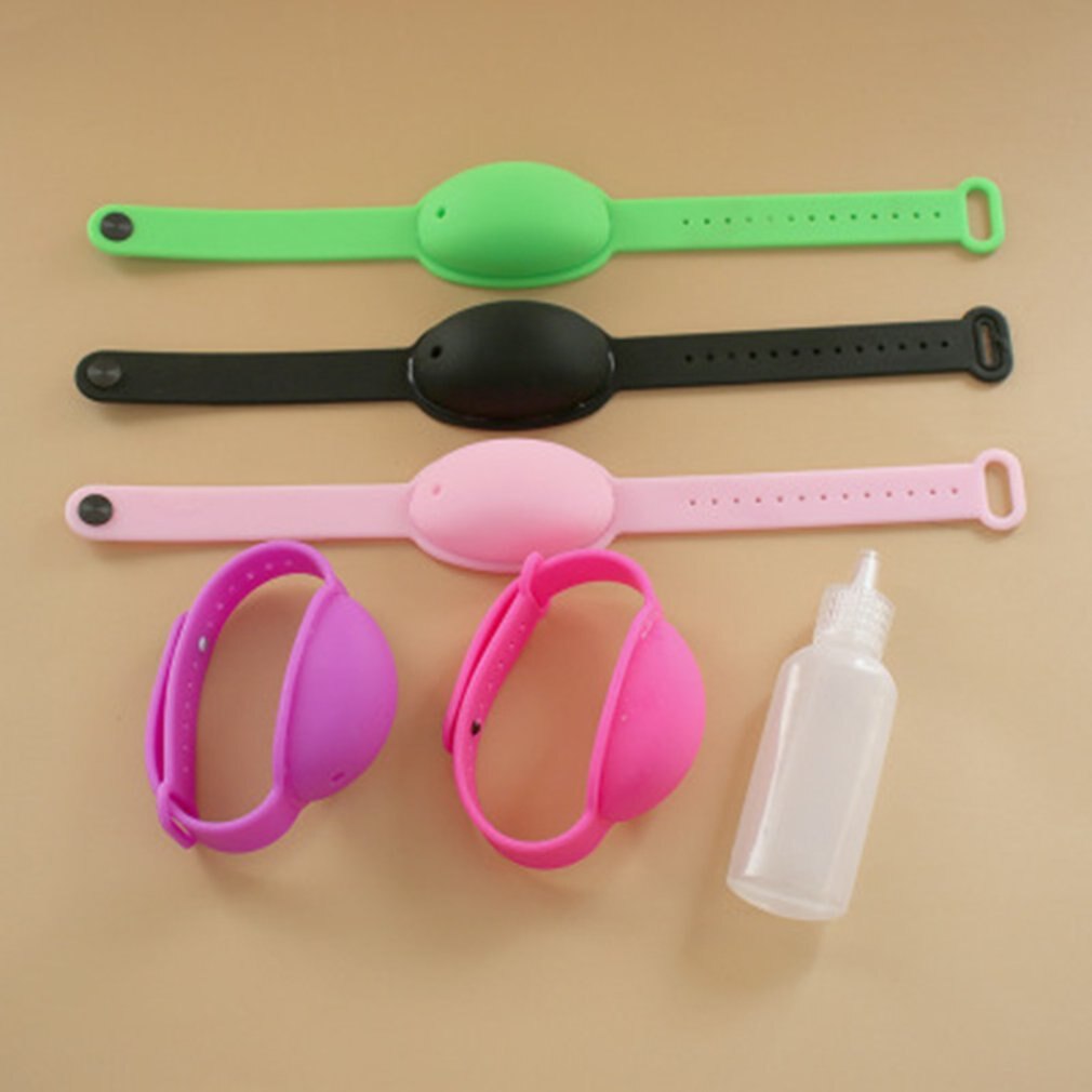 Portable Reusable Wristbands Hand Sanitizer Dispensing Bracelet Wristband Hand Dispenser Silicone Bracelet Store Hand Sanitizer