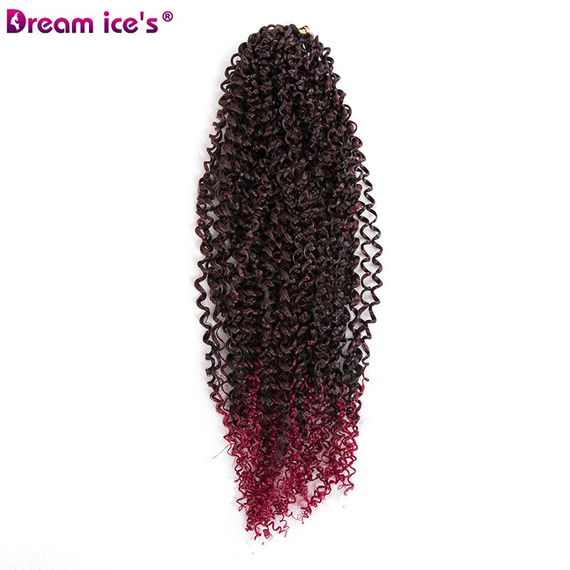 Long Freetress Twist Crochet Hair Extensions Synthetic Water Wave Braiding Hair Bohemia Crochet Braids Dream Ice's: M1b/burg / 1Pcs/Lot