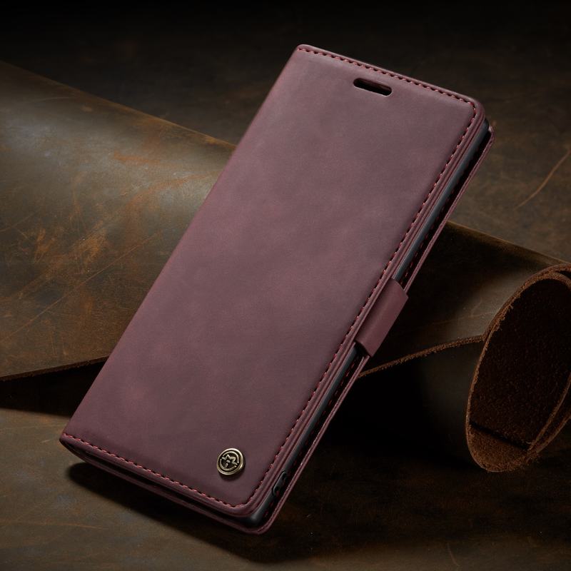 Leder Fall Für Samsung Galaxy Note 10 Plus 5G Abdeckung Fall Flip Brieftasche S Stift In Der Regel Verwenden Top Protector für Samsung Note10 +: For Samsung Note 10 / Wine Case