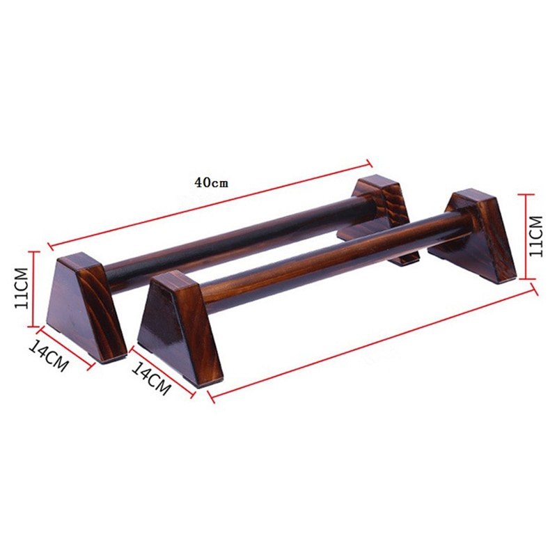 Soportes de realce de madera de 40CM, soporte de mano, barra paralela de equilibrio, equipos de Fitness para construcción de cuerpo