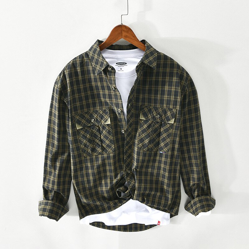 Camisa Masculina Xadrez Ocidental - Estilo Cowboy Com Botões De Pérola