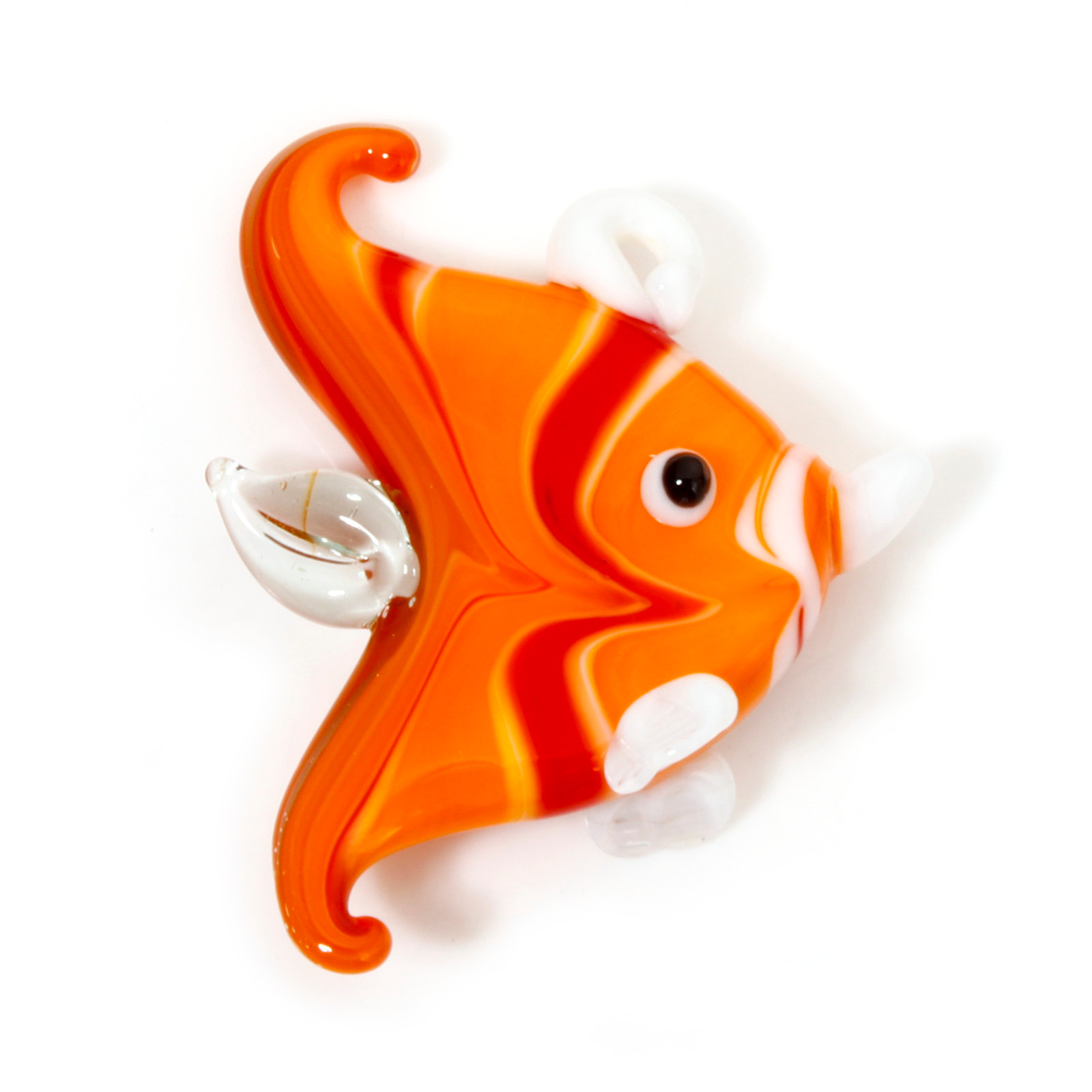 1PCs 3D Tropical Fish Animal Lampwork Ocean Charms For Jewelry Making Tiny Statue Ornaments Aquarium Decor DIY Necklace Pendant: VIOLET