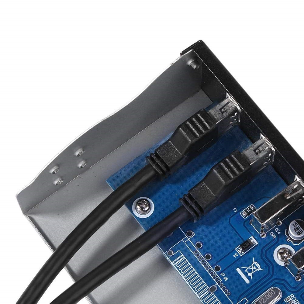 5.25" CD-ROM Drive Bay Front Panel 7 Ports Hub 4-Port USB 2.0 Hub 2-Port USB 3.0 Hub 1-Port Fast Charging For Desktop PC Case