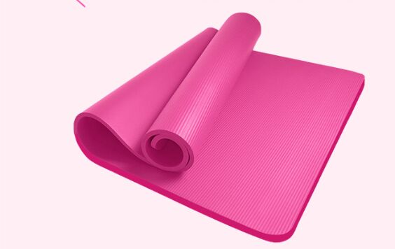NBR Yoga Mat - 185x80cm - 15mm Thick - Non-Slip - Odorless - Fitness Pilates Home Sport Gym Exercise Mat: Pink