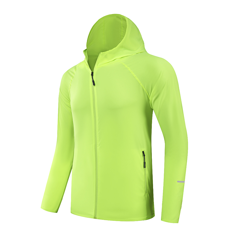 Laufjacke, reflektierend, für Höhle Sommer, schnell trocknend, für Fitnessstudio, mit Kapuze, Joggen, Sonnenschutz, Angeln, draussen, Wandern, atmungsaktiv, dünne Jacken: 4XL / Grau