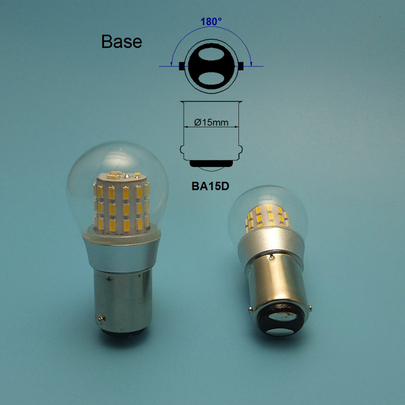 Ampoules LED S25 BA15S BA15D 12-24V, lumière stroboscopique de Navigation BAY15D, Source de stationnement pour navire, 2 pièces