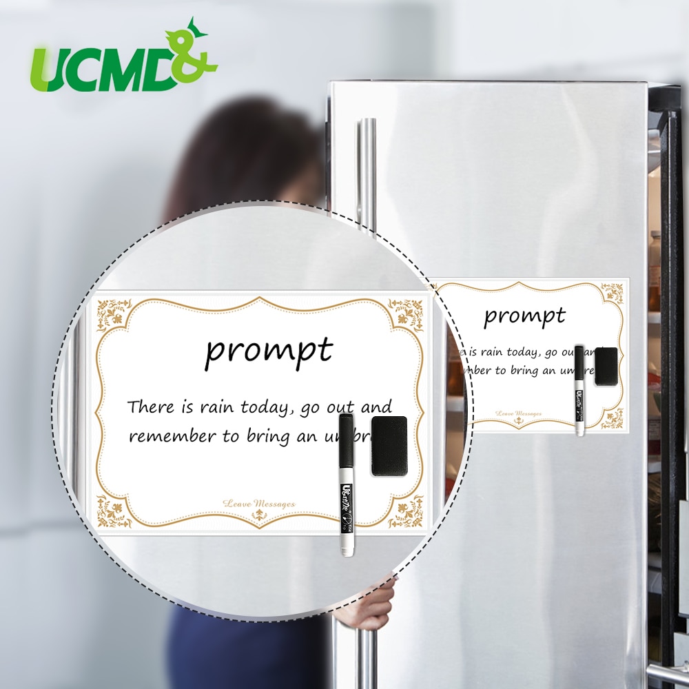 Magnetic Calendar Whiteboard Fridge Sticker Dry wipe Daily Weekly Monthly Work Learn Chore Planner Reminder Notepad Marker Pen