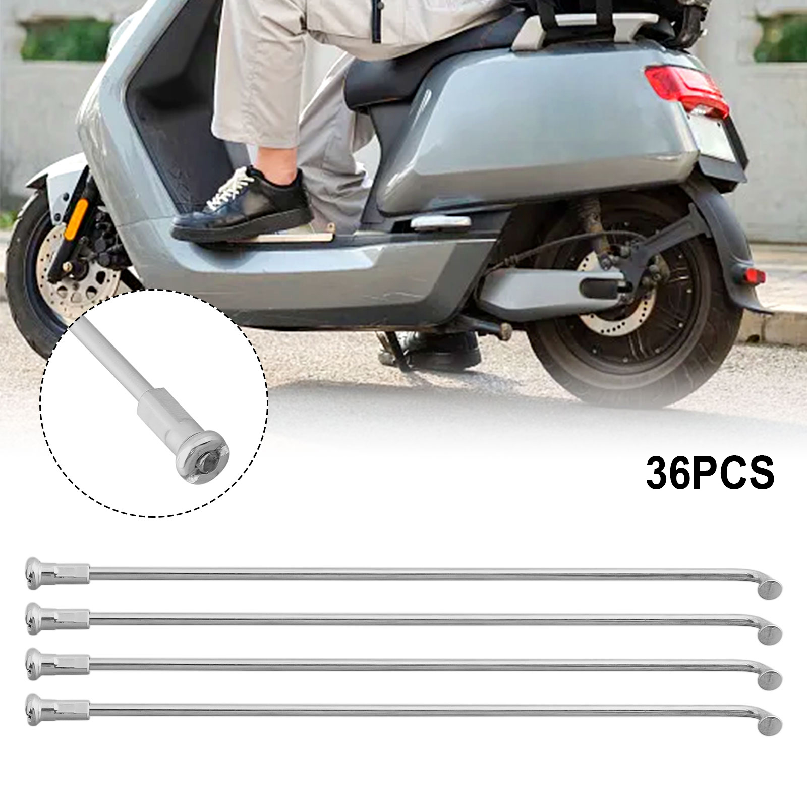 36 stücke 2,5mm Dicke 12G12K Elektrische Fahrrad Speichen Elektrische Fahrrad Batterie Bars Tragende Stahl Draht Speichen Ersetzen liefert