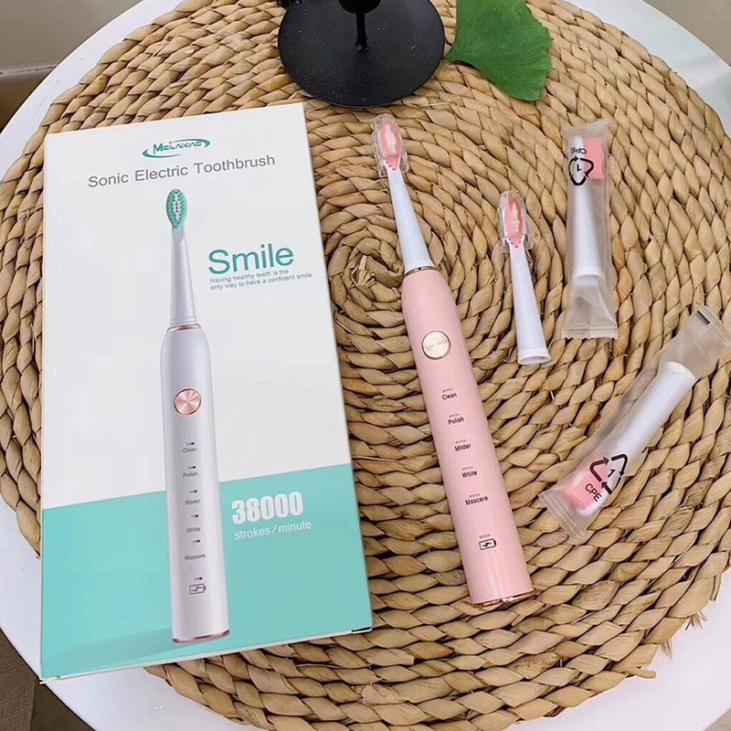 Cepillo de dientes eléctrico sónico para limpieza dental, cepillo de dientes eléctrico, cepillo de dientes eléctrico IPX7, cepillo de dientes sónico resistente al agua Soocas x3: pink