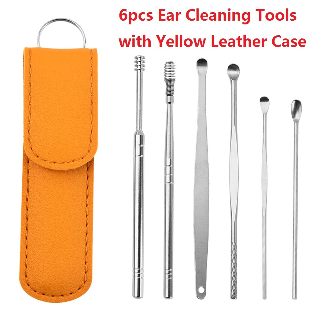 Ear Cleaner Wax Removal Tool Earpick Sticks Earwax Remover Curette Ear Pick Cleaning Ear Cleanser Spoon Healthcare Earpick Set: 3