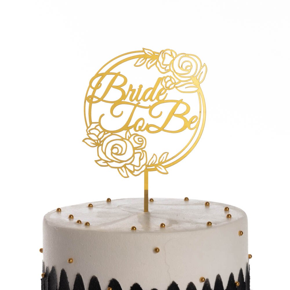 】acrylic Wedding Cake Topper Mr &amp; Mrs Happy Wedding Cake Decoratie Rose Serie: Bride to Be PT