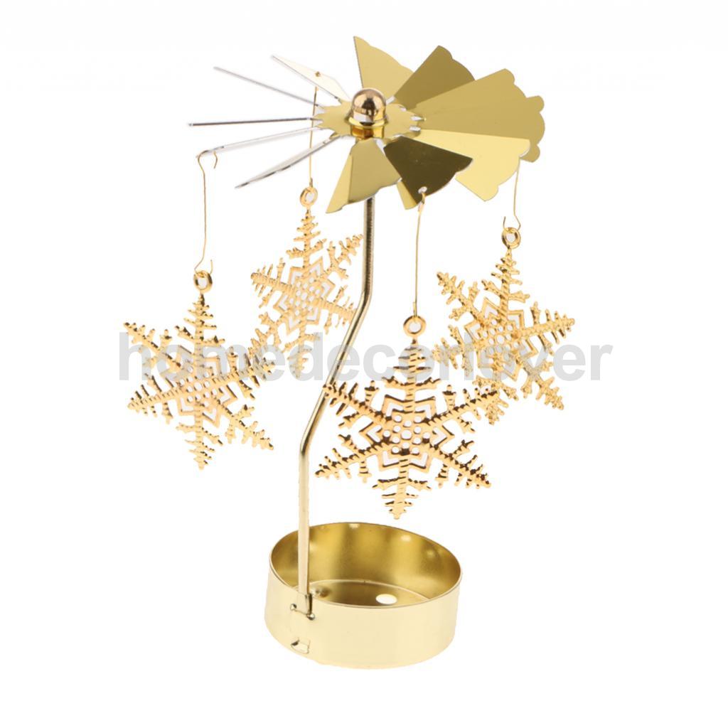 Jul väderkvarn ljusstake stearinljus värmeljus bröllop dekor stämning ljus hållare glitter: D