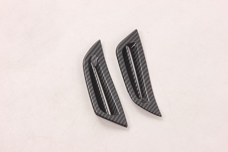 Toepasselijk Voor Ford Quanshun/Transit-Abs Black Carbon Fiber Grain Front Upper Luchtuitlaat Trim