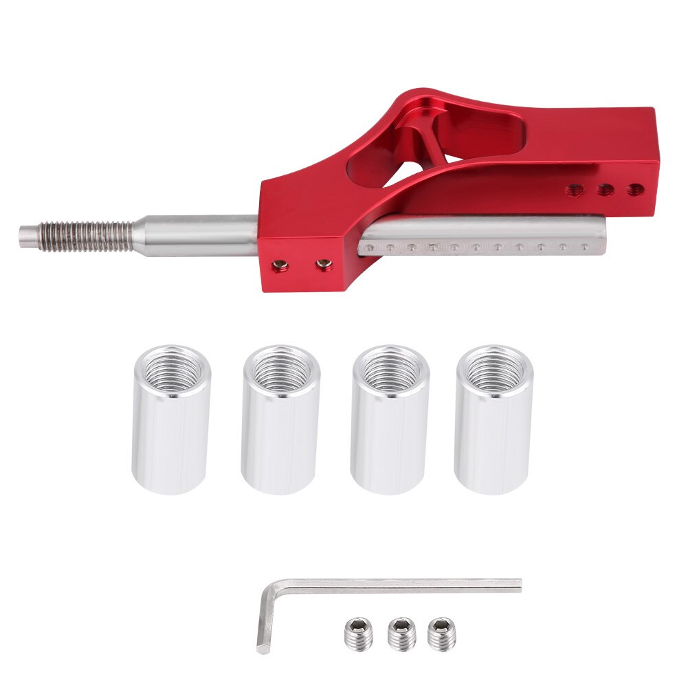 Car Stainless Steel Adjustable Height Lever Extension For Manual Shift Knob Easy To Install No Color Fading: Red