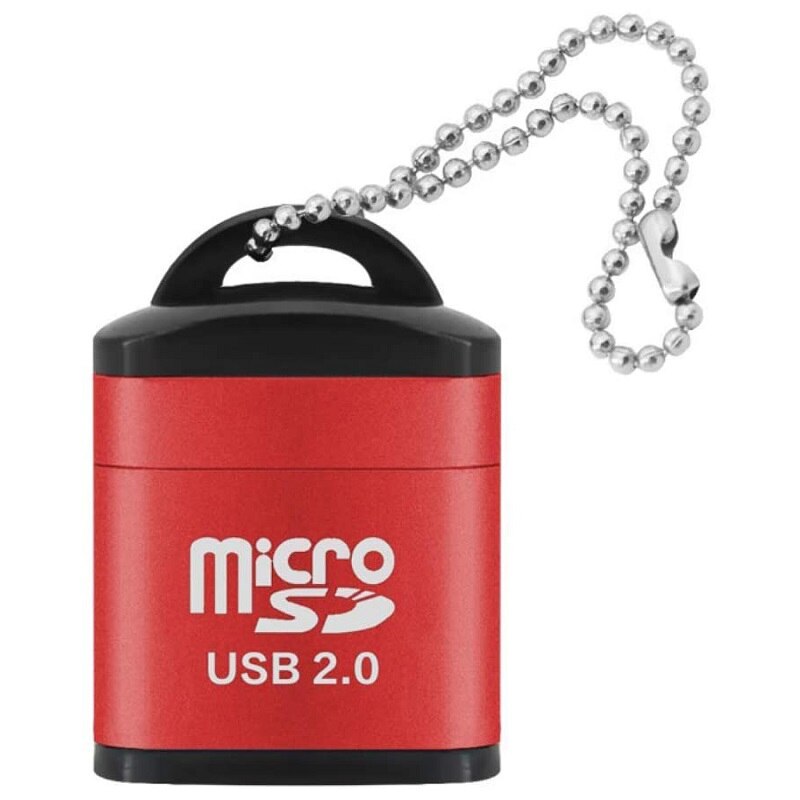 Usb 2.0 Micro Sd Tf Kaartlezer Adapter Draagbare Mobiele Telefoon Geheugenkaartlezer Voor Auto Audio Kaartlezer Laptop Accessoires: Red