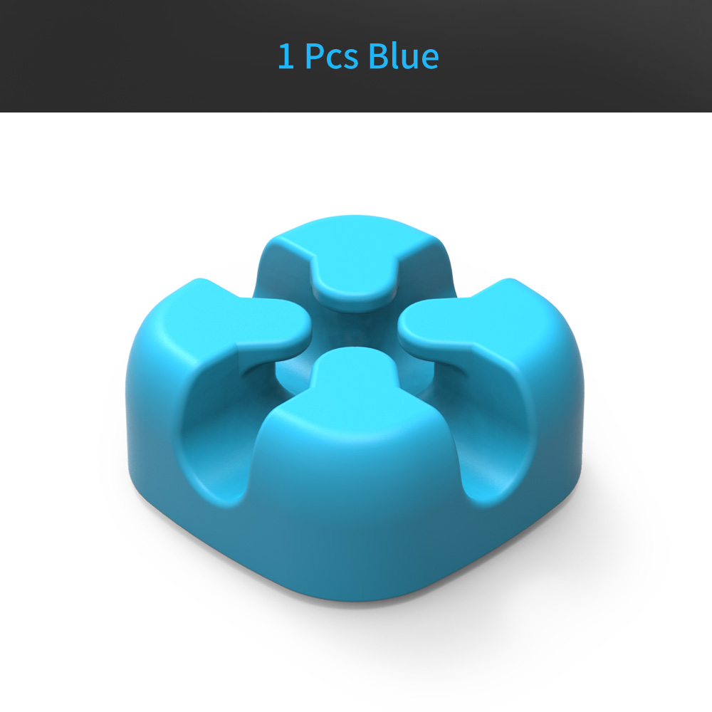 ORICO CBSX Cable Winder Silicone Cable Organizer USB Cable Management Clips Cable Holder For Mouse Headphone Earphone: CBSX Blue