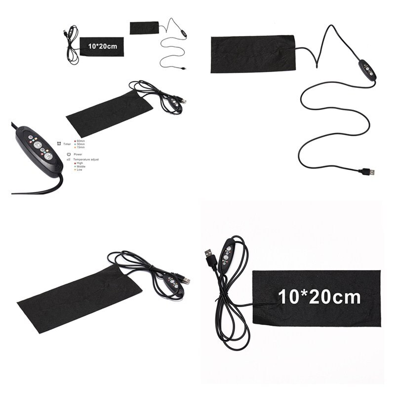 Usb elvärmepanna 3 växeljusterad temperatur diy termisk västjacka klädhandskar skor uppvärmda dynor