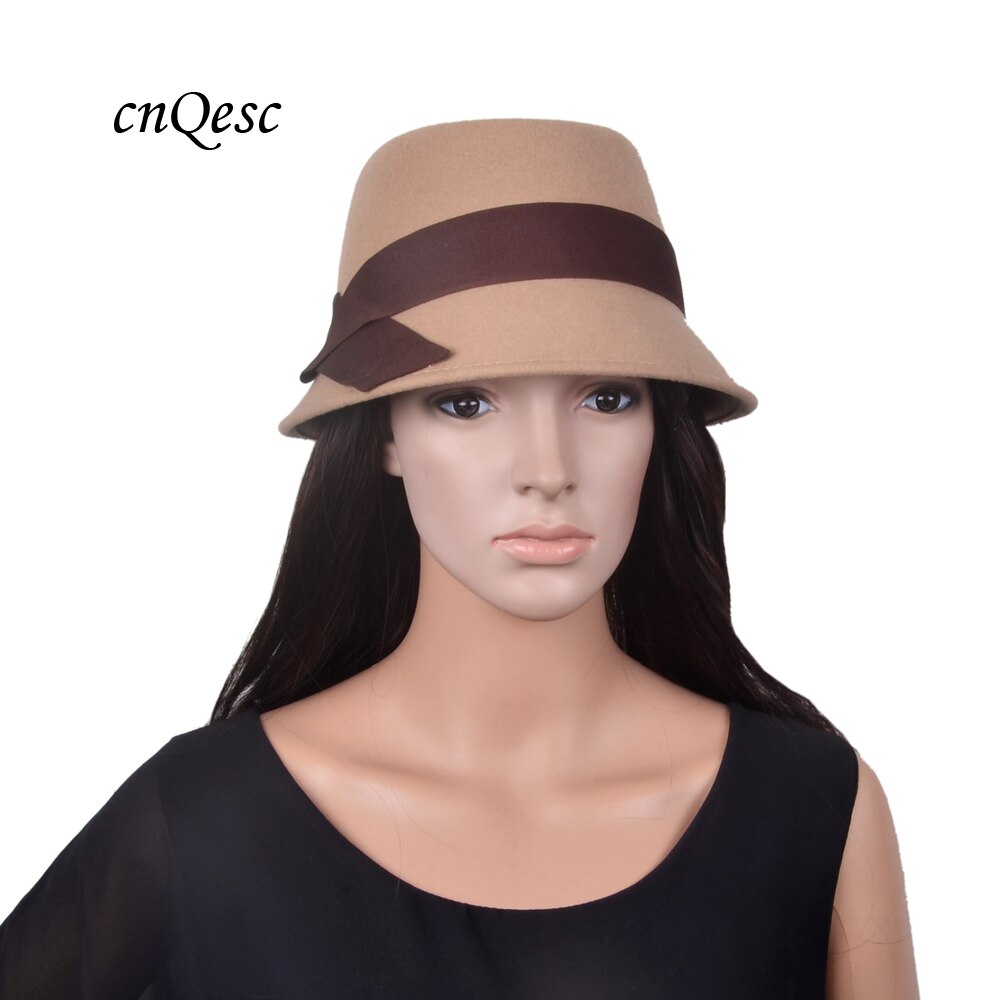 purple real Wool hats warm felt winter women's hat wedding church trilby with gross grain ribbon