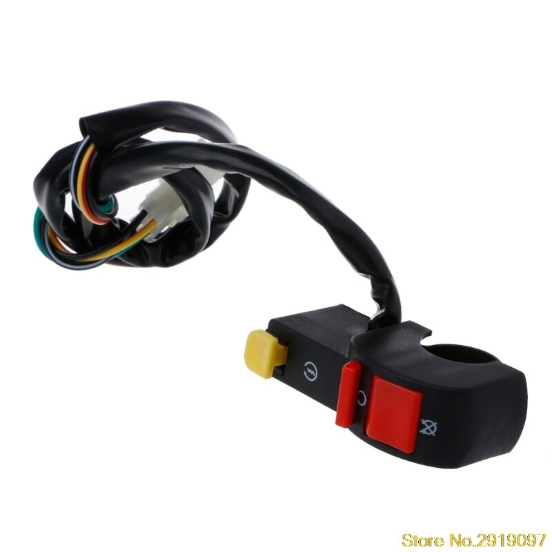 Interruptor de motocicleta, manillar de motocicleta, parada de arranque eléctrico, interruptor de apagado ATV, soporte de conexión de 4 cables