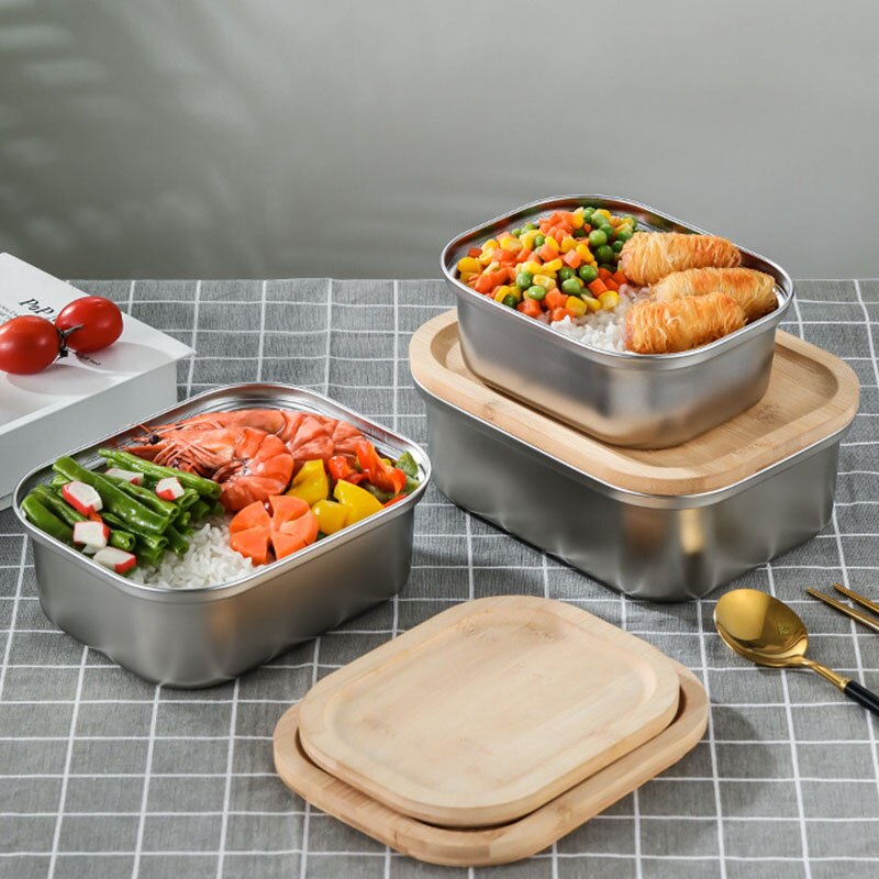 Stainless Steel Insulated Lunch Box Bento Box Outdoor School Office Worker Microwave Heating Lunch Container Food Storage Box