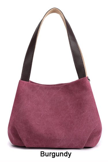 Ladies Crossbody Bag Canvas Women Shoulder Bag Hobo Vintage Messenger Bag Purse Canvas Women Handbags Designers Casual Big Totes: Burgundy