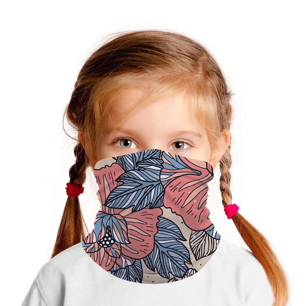Flower Petals Kids Head/Face/Mask Neck Bandana Scarf Dual-use Magic Tube HeadScarf Cycling Sport Headwear Turban Balaclava: G
