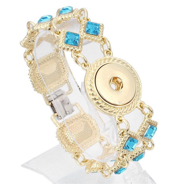 18mm Snap Jewelry Snap Bracelet Snap Button Bracelet Bangles Fit 18MM Snap Jewelry for Women Men Bracelets: 2