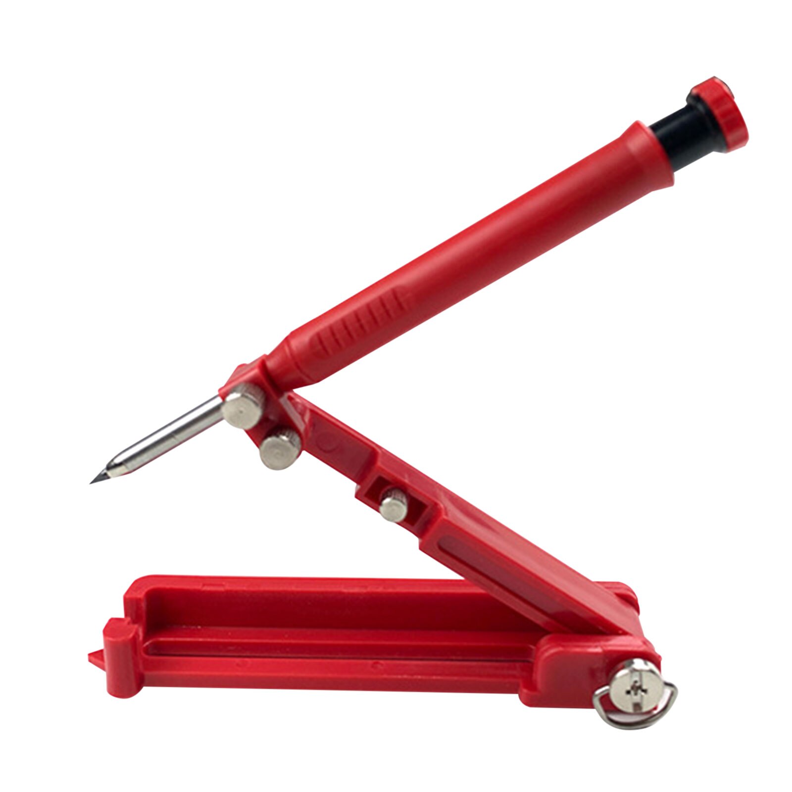Multi-function Scribing Tool Adjustable Profile Scribing Ruler Contour Gauge Woodworking Compass ToolDropshipping: Plastic Red