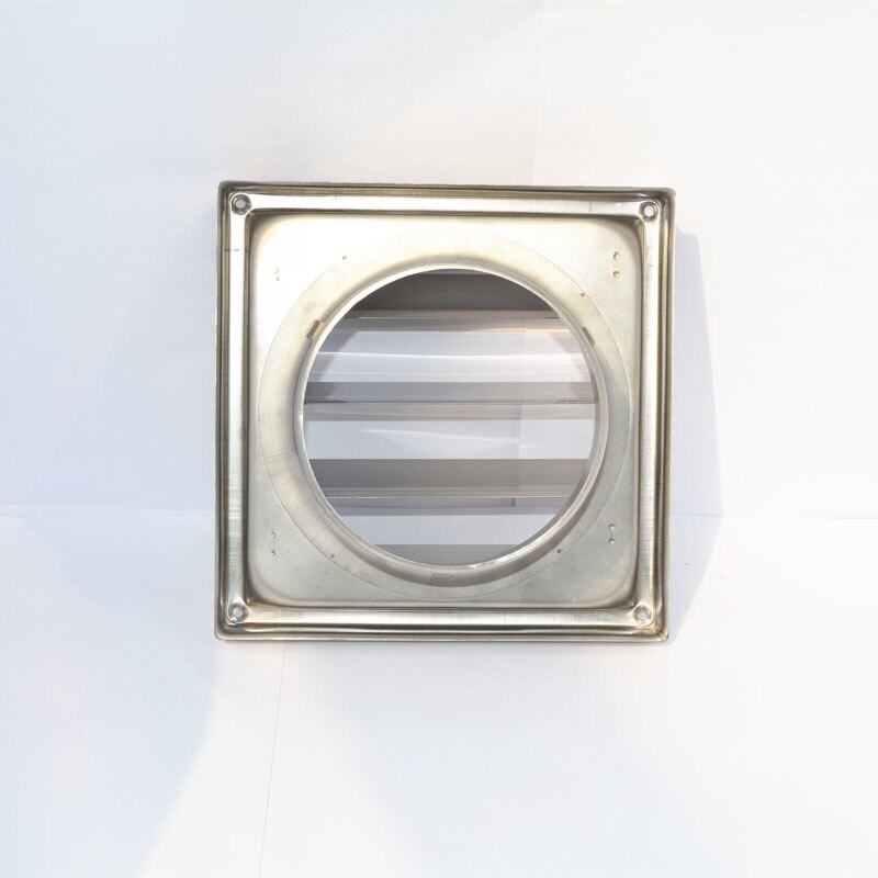 Plaza persianas de ventilación de pared de acero inoxidable rejillas de metal cubierta de la salida de escape rejilla de conducto de aire de ventilación
